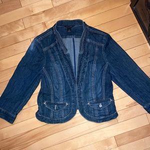 White House black market 3/4 length sleeve jean jacket